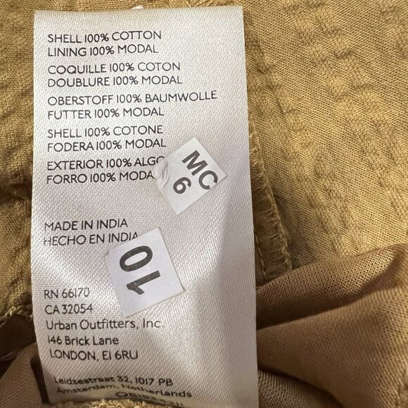 Anthropologie Maeve High Low Midi Dress Strapless Tiered Boho Gold Size XL New - Picture 9 of 12
